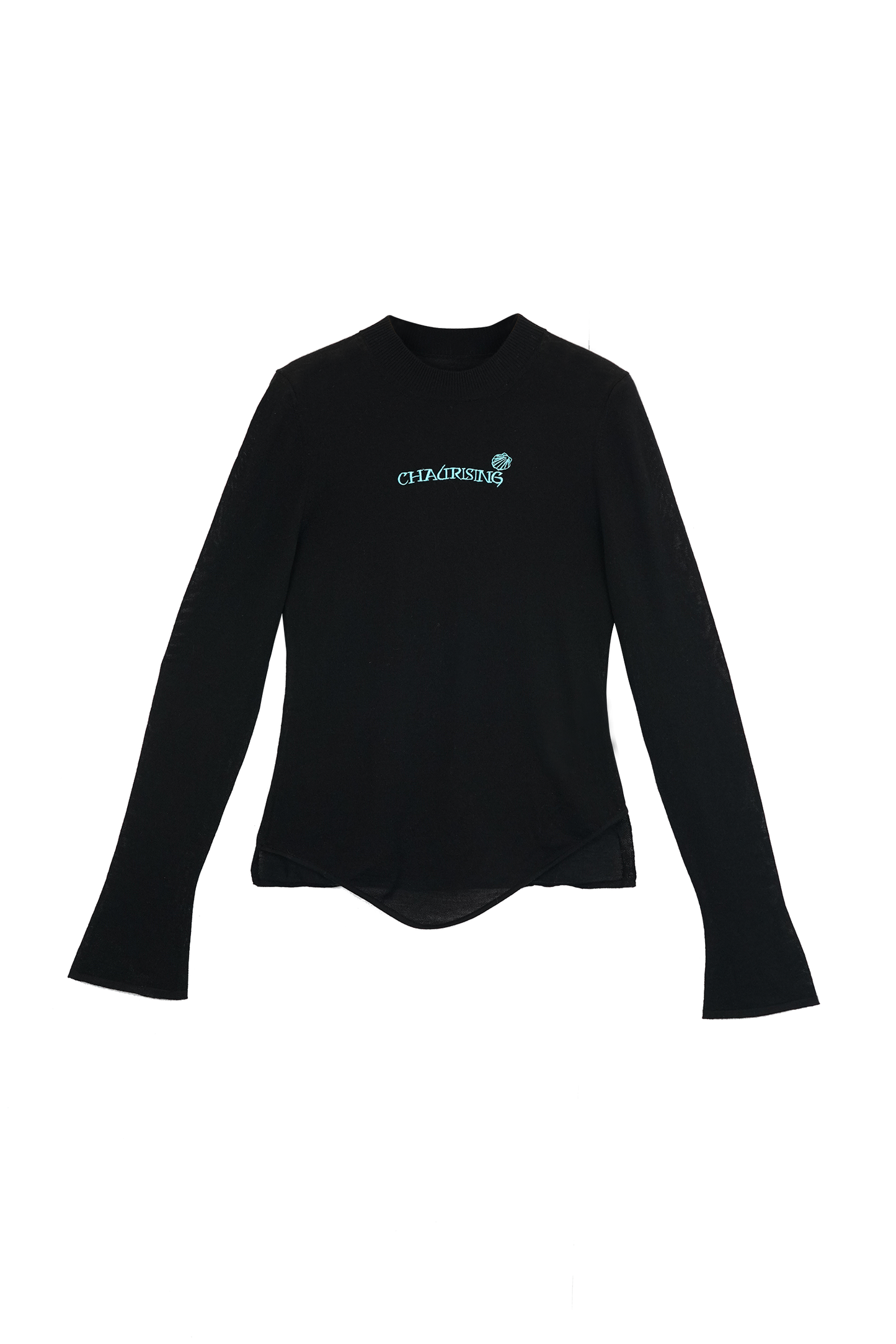 Logo embroidered wool base sweater