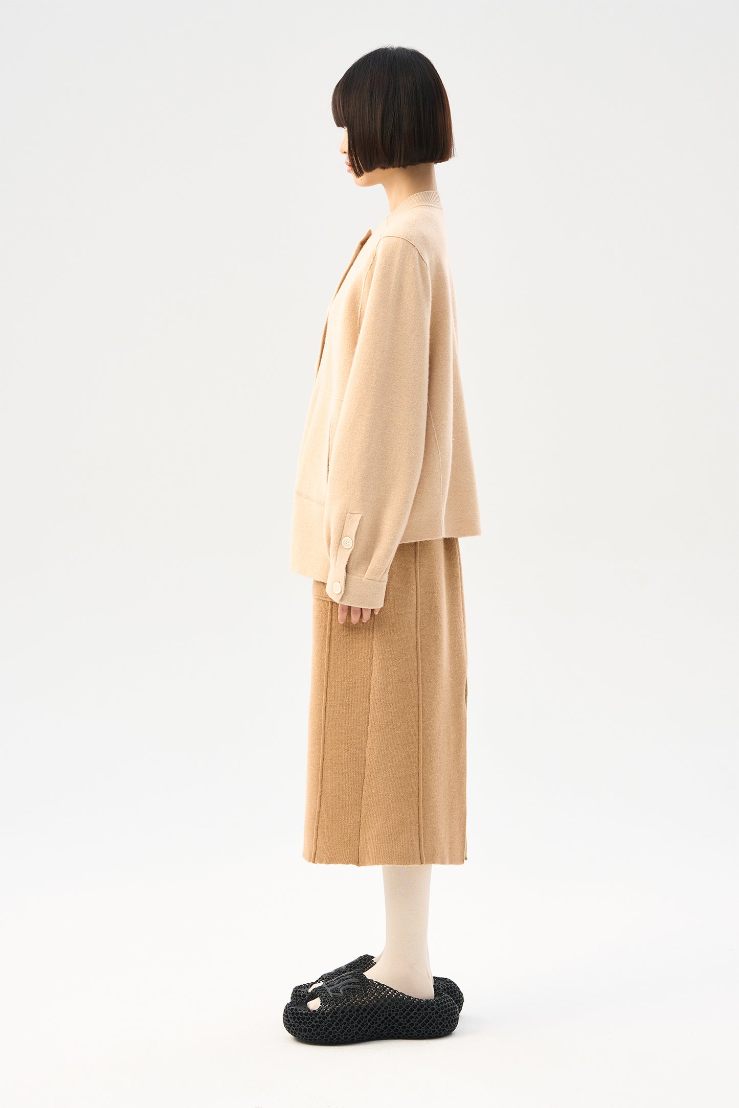 Two way wera piece wool cardigan