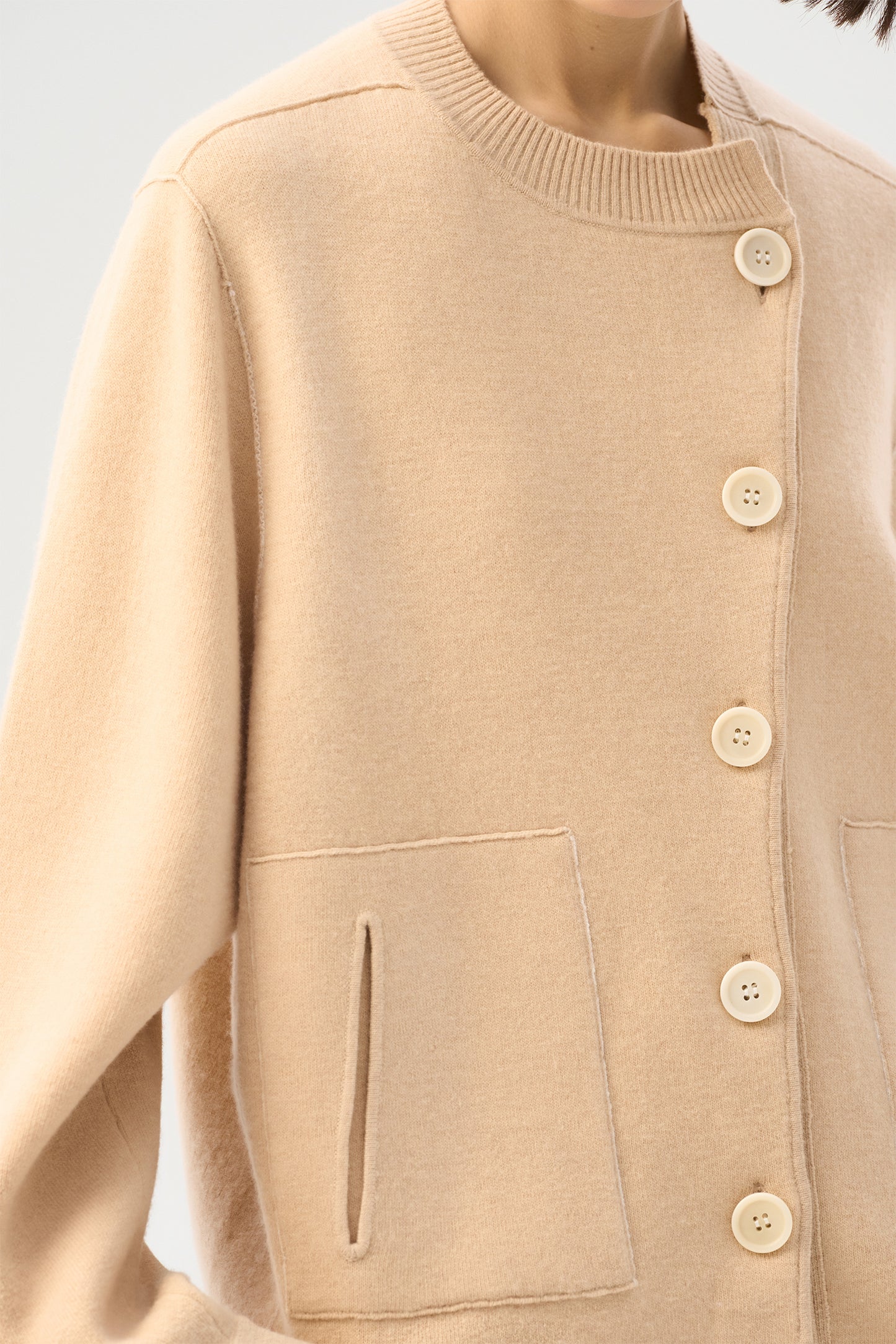 Two way wera piece wool cardigan