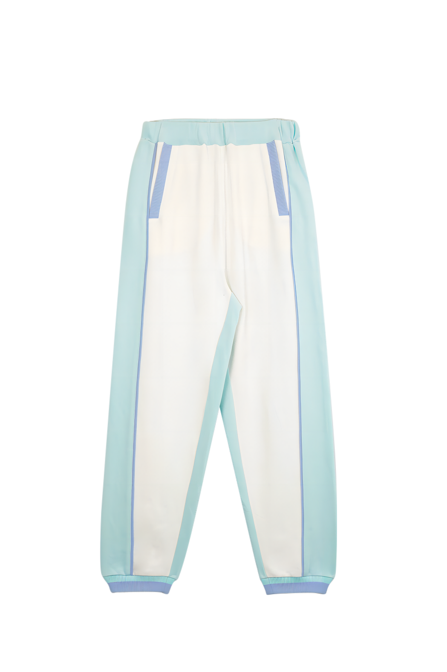 Color blocking wool pants