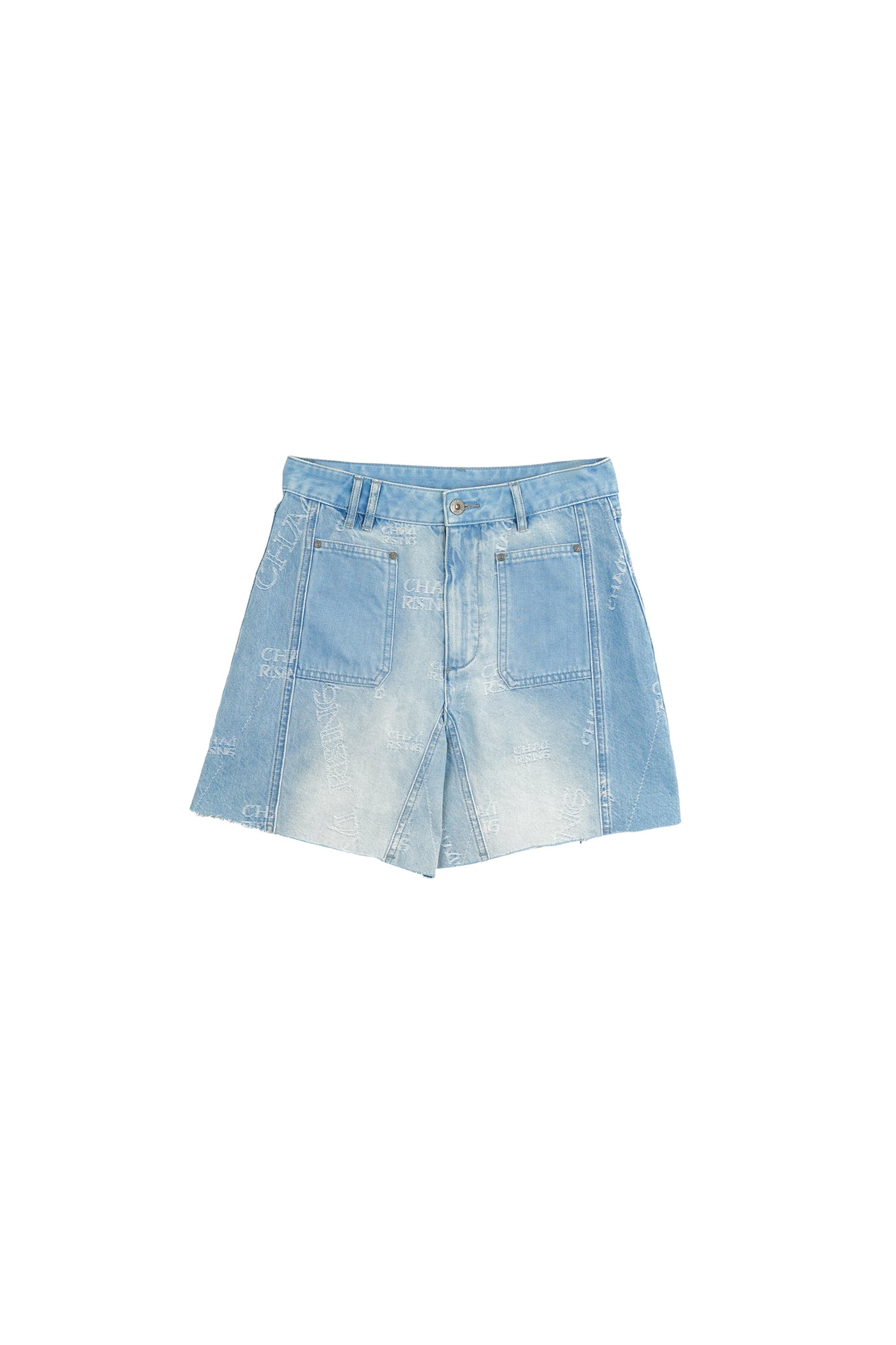 Logo retro denim shorts