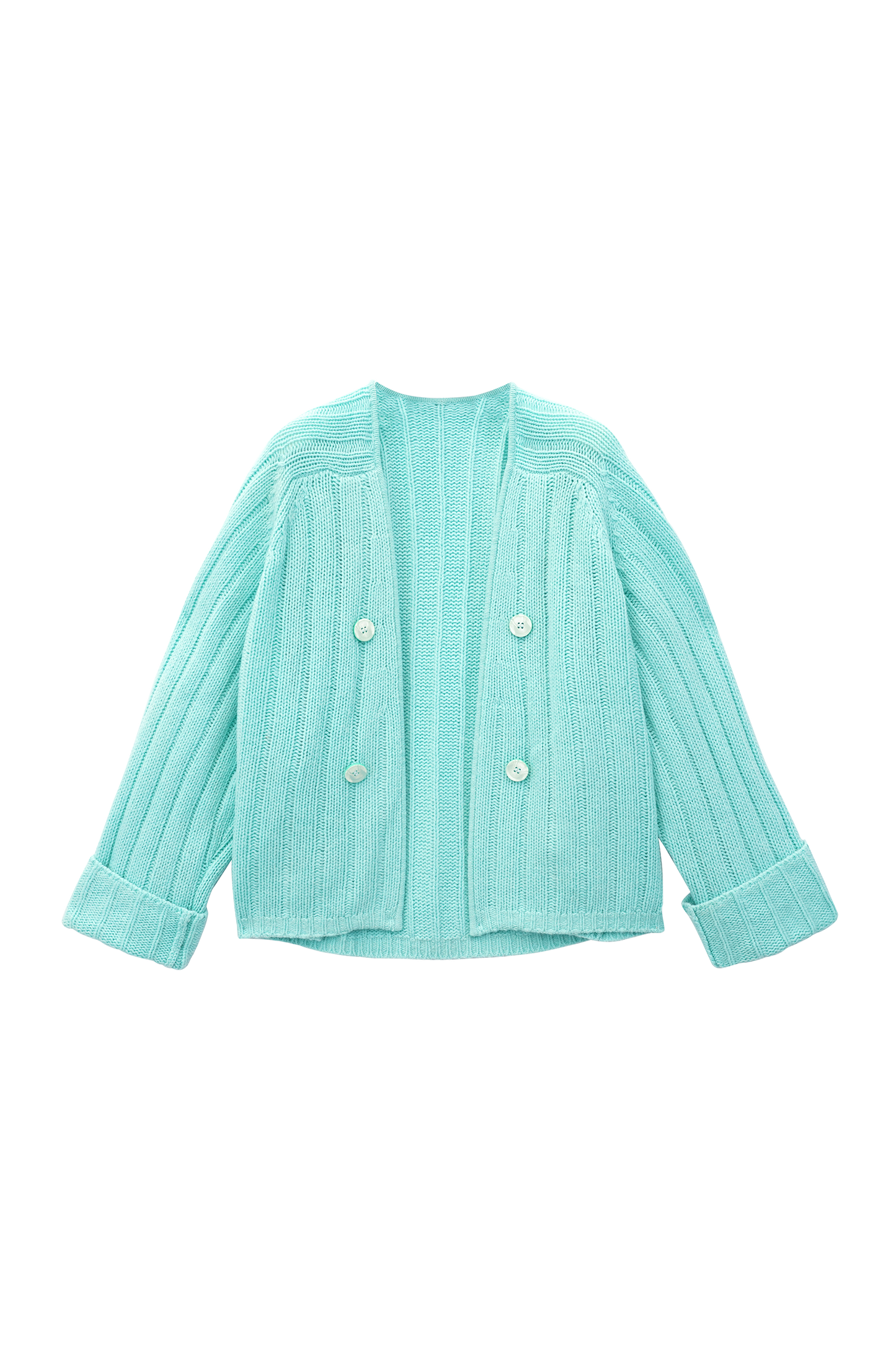Cocoon shaped Wool Chunky knit Cardigan