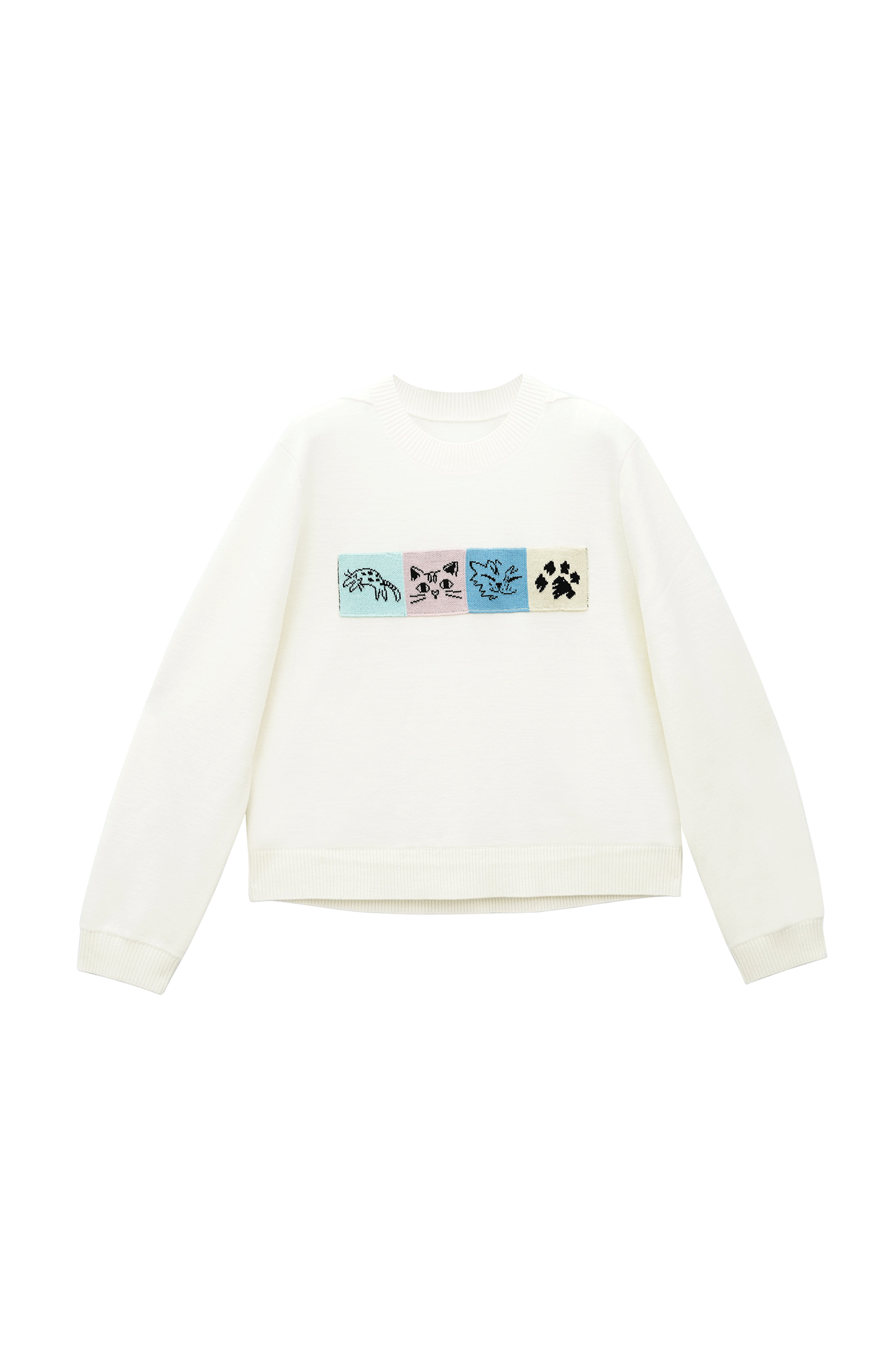 Cat themed Thick Wool Round neck Pullover