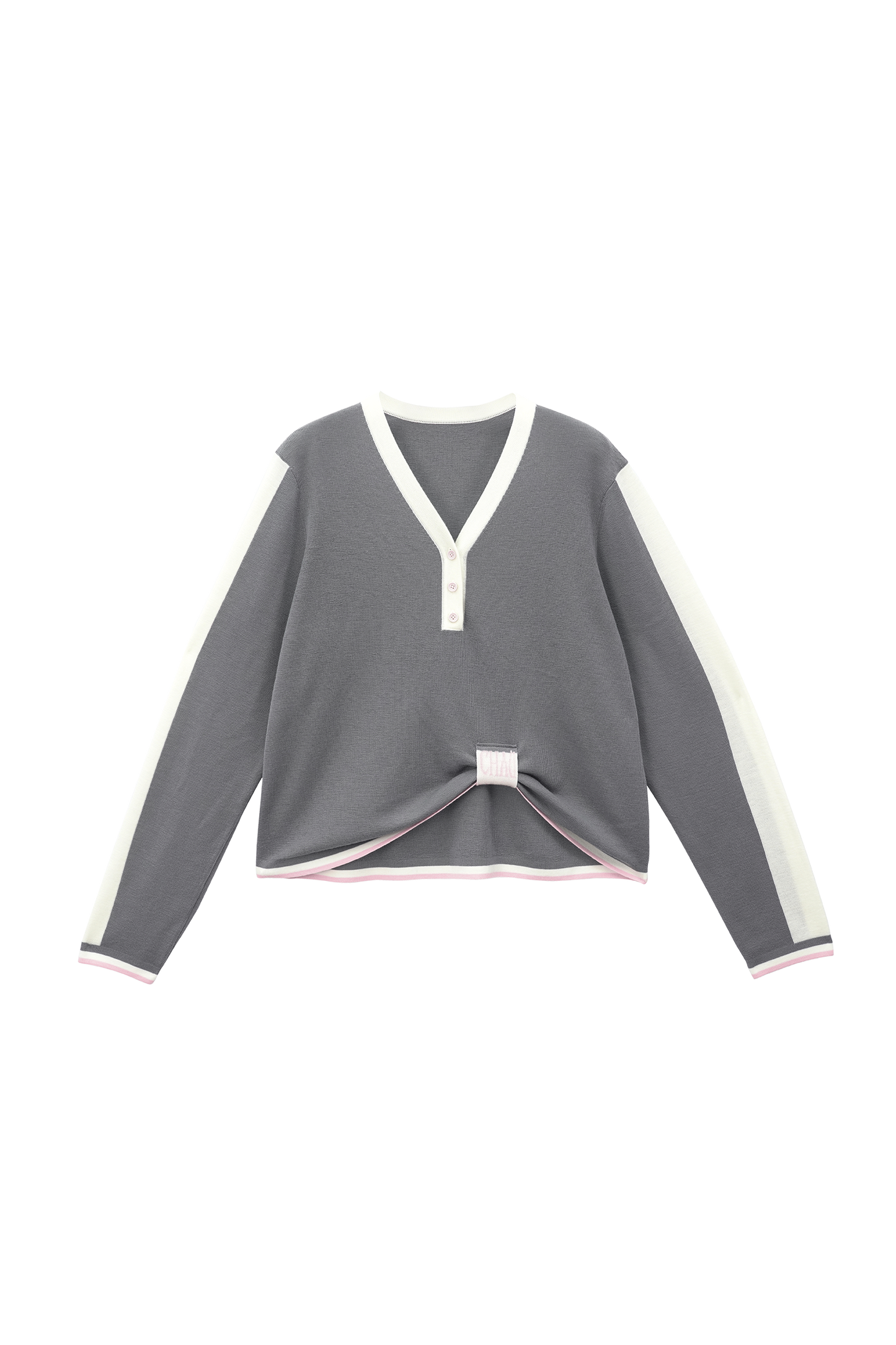College style Color trimmed Wool Base Layer Shirt