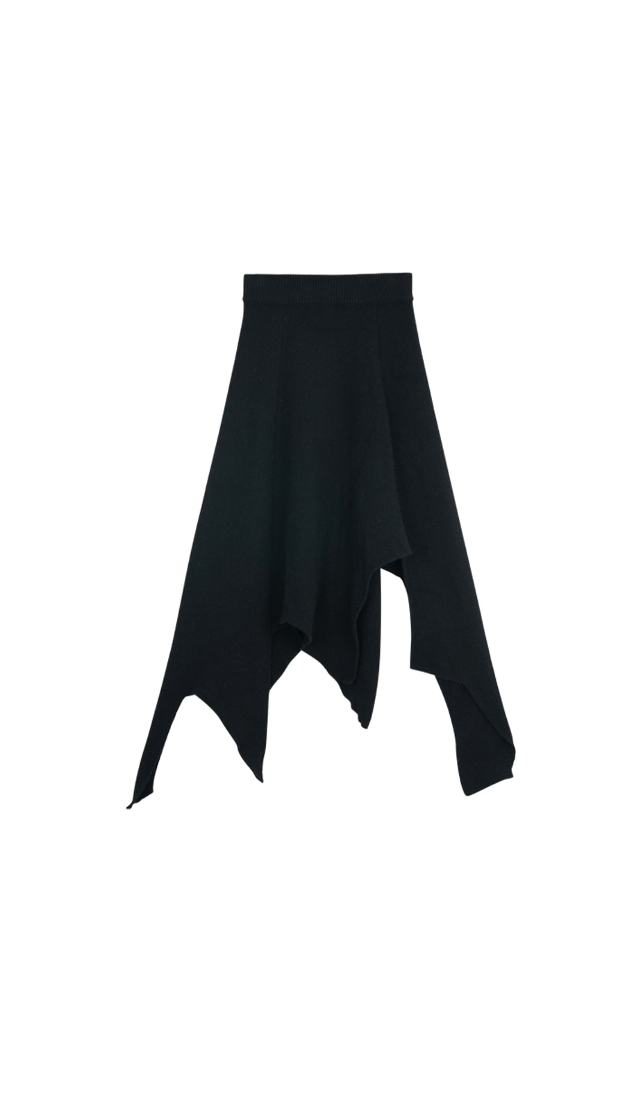 Irregular wool half skirt