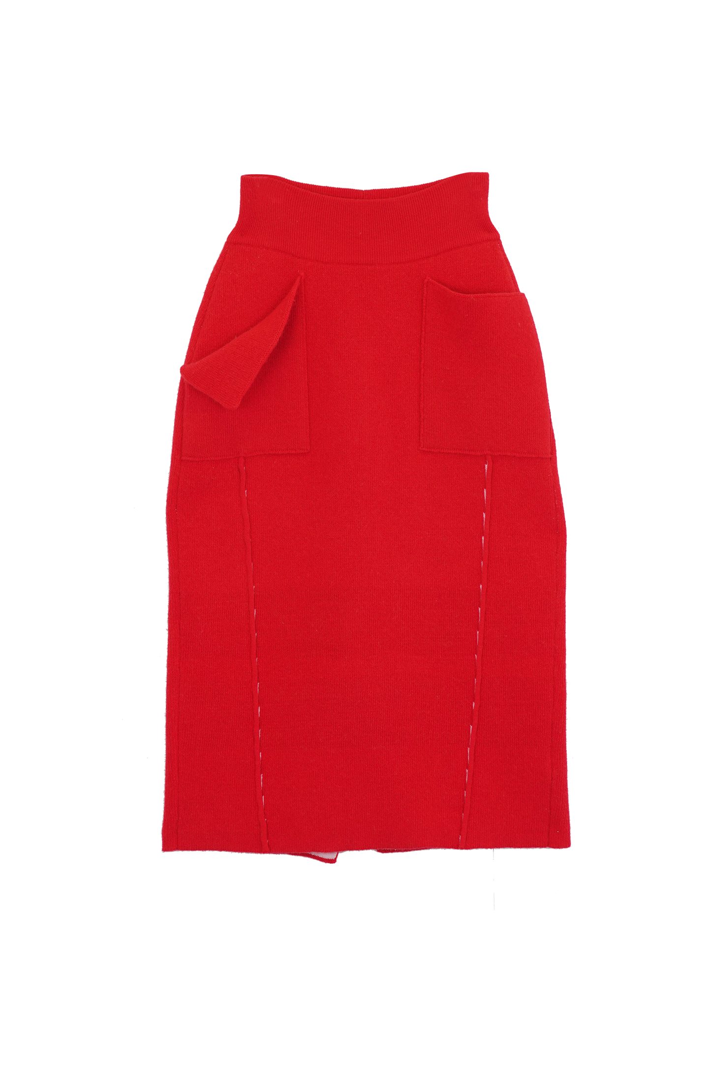 Thickened straight leg wool skirt