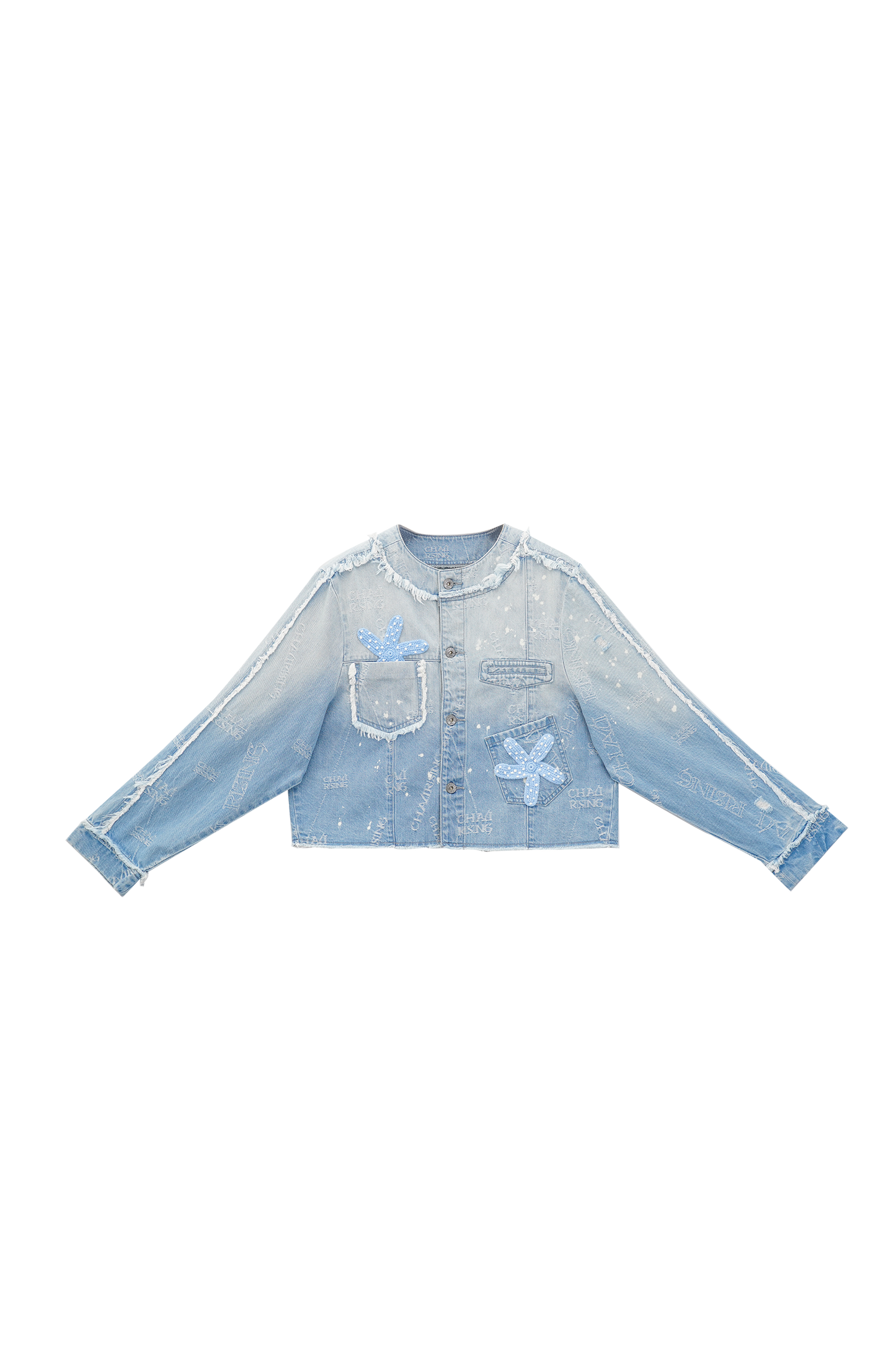 Logo gradient denim jacket